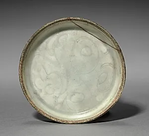 Dish with Incised Scroll Design by Unknown Artist