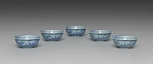Dishes with Flowers by Seifū Yohei IV (Japanese, 1872–1951)
