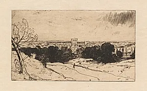 Distant View of Winchester and St. Croix by David Young Cameron (British, 1865–1945)
