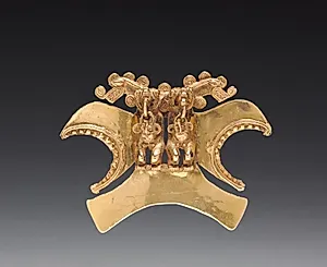 Double Bird-Headed Figure Pendant by Unknown Artist