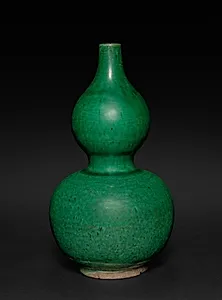 Double Gourd-shaped Green Vase by Unknown Artist