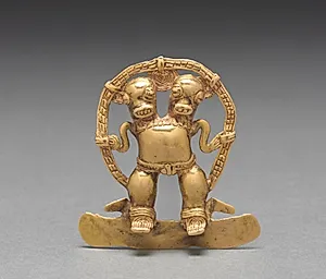 Double-Headed Figure Pendant by Unknown Artist