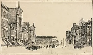 Downtown, Cleveland by Otto H. Bacher (American, 1856–1909)