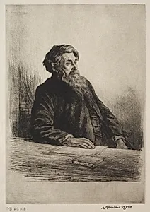 Dr. James, President of St. John's College, Oxford by Muirhead Bone (British, 1876–1953)