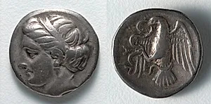 Drachm: Female Head (obverse); Eagle (reverse) by Unknown Artist