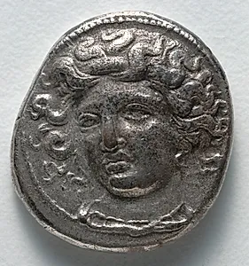 Drachma: Head of Larissa (Nymph) (obverse) by Unknown Artist