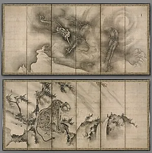 Dragon and Tiger by Sesson Shūkei (Japanese, c. 1492–c. 1577)