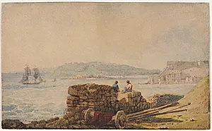 Drake's Island, Plymouth by Samuel Prout (British, 1783–1852)