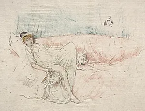 Draped Figure Reclining by James McNeill Whistler (American, 1834–1903)