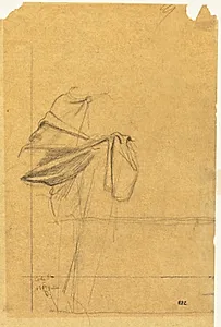 Drapery Study by Pierre Puvis de Chavannes (French, 1824–1898)