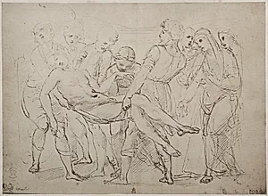Drawing by Raphael Sanzio in the British Museum by Roger Fenton (British, 1819–1869)