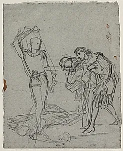 Duel after the Masked Ball (recto) by Thomas Couture (French, 1815–1879)
