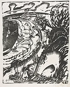 Dune Landscape with a Curving Bay by Ernst Ludwig Kirchner (German, 1880–1938)