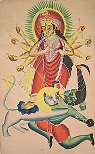 Durga Killing the Demon Mahisha by Unknown Artist