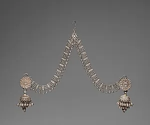 Ear Studs and Chains by Unknown Artist