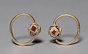 Earrings (pair) by Unknown Artist