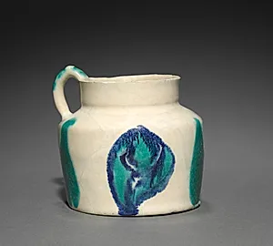 Earthenware Jug painted with Blue and Turquoise by Unknown Artist