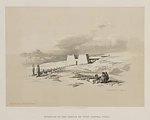 Egypt and Nubia, Volume I: Approach to the Temple  of Wady Saboua, Nubia by Louis Haghe (British, 1806–1885)