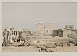 Egypt and Nubia, Volume I: Grand Approach to the Temple of Philae, Nubia by Louis Haghe (British, 1806–1885)
