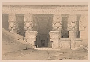 Egypt and Nubia:  Volume I - No. 35, Dendera by Louis Haghe (British, 1806–1885)