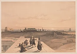 Egypt and Nubia:  Volume I - No. 38, Ruins of Karnak by Louis Haghe (British, 1806–1885)