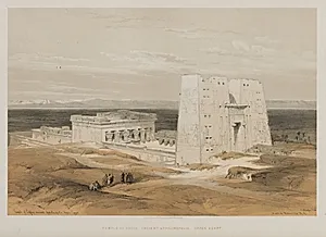 Egypt and Nubia, Volume I: Temple at Edfou, Ancient Apollinopolis, Upper Egypt by Louis Haghe (British, 1806–1885)