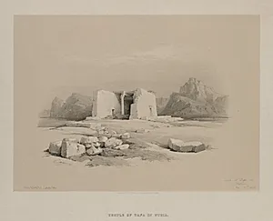 Egypt and Nubia, Volume I: Temple at Tafa in Nubia by Louis Haghe (British, 1806–1885)