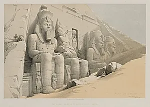 Egypt and Nubia, Volume I: The Great Temple of Aboo-Simble, Nubia by Louis Haghe (British, 1806–1885)