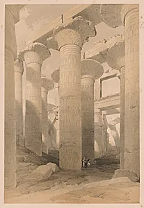 Egypt and Nubia:  Volume II - No. 14, Karnak by Louis Haghe (British, 1806–1885)