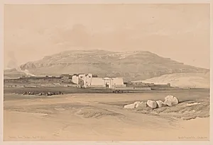 Egypt and Nubia:  Volume II - No. 20, Medinet Abou, Thebes by Louis Haghe (British, 1806–1885)