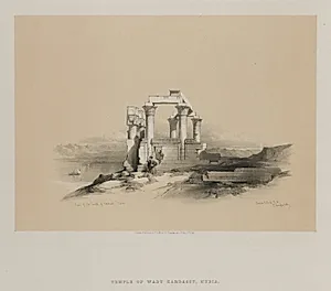 Egypt and Nubia, Volume II: Ruins of the Temple of Kardeseh, Nubia by Louis Haghe (British, 1806–1885)