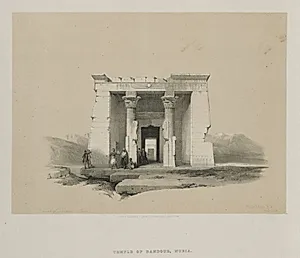 Egypt and Nubia, Volume II: Temple of Dandour, Nubia by Louis Haghe (British, 1806–1885)