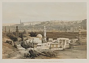 Egypt and Nubia, Volume III: Cairo from the Gate of Citzenib, Looking towards the Desert of Suez by Louis Haghe (British, 1806–1885)