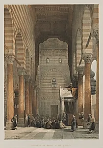 Egypt and Nubia, Volume III: Interior of the Mosque of the Metwalys by Louis Haghe (British, 1806–1885)
