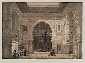Egypt and Nubia, Volume III:  Interior of the Mosque of the Sultan El Ghoree by Louis Haghe (British, 1806–1885)