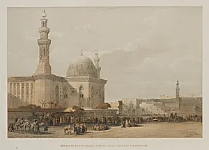 Egypt and Nubia, Volume III: Mosque of Sultan Hassan, from the Great Square of the Rameyleh by Louis Haghe (British, 1806–1885)