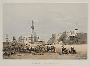 Egypt and Nubia, Volume III: The Entrance to the Citadel of Cairo by Louis Haghe (British, 1806–1885)