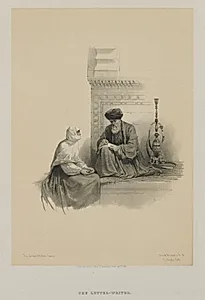 Egypt and Nubia, Volume III: The Letter-Writer, Cairo by Louis Haghe (British, 1806–1885)