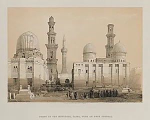Egypt and Nubia, Volume III: Tomb of the Memlooks, Cairo by Louis Haghe (British, 1806–1885)