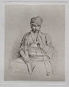 Egyptian Smoker by Jean-Léon Gérôme (French, 1824–1904)