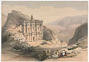 El Deir Petra by David Roberts (Scottish, 1796–1864)