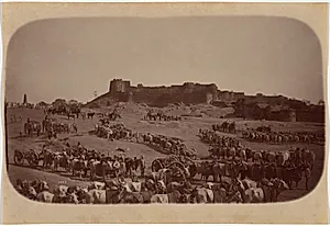 Elephant Battery, Jhansi by Raja Deen Dayal (Indian, 1844–1905)