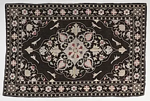 Embroidered Divan Cover (?) by Unknown Artist