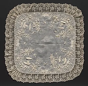 Embroidered Handkerchief by Unknown Artist