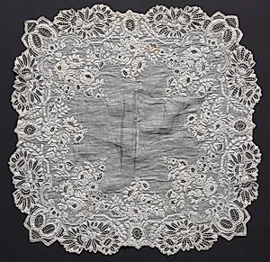 Embroidered Handkerchief by Unknown Artist