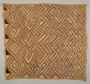 Embroidered Raffia Pile Cloth by Unknown Artist