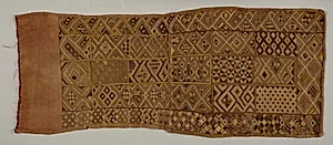 Embroidered Raffia Pile Cloth by Unknown Artist