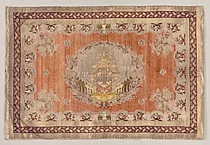 Embroidered Table Cover by Unknown Artist
