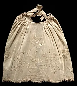 Embroidered Taffeta Apron by Unknown Artist