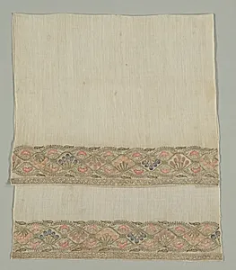 Embroidered Towel by Unknown Artist